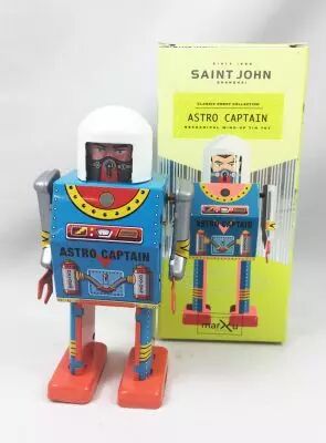 Robot - Robot Marcheur Mécanique en Tôle - Proton Man (St.John Tin Toy