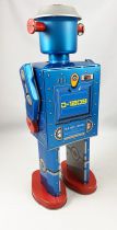 Robot - Robot Marcheur Mécanique en Tôle - Atomic Robot Man Géant Bleu (St.John Tin Toy)