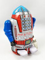 Robot - Robot Marcheur Mécanique en Tôle - Cragstan Mr. Atomic Gris (Ha Ha Toy) MS632 