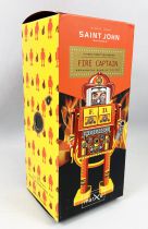Robot - Robot Marcheur Mécanique en Tôle - Fire Captain (St.John Tin Toy)