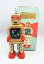 Robot - Robot Marcheur Mécanique en Tôle - High Wheel Robot (St.John Tin Toy) 01