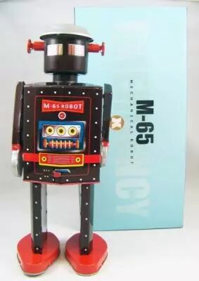 Robot - Robot Marcheur M�canique en T�le - M-65 Robot Emergency (St.John Tin Toy)