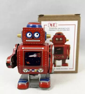 Robot - Robot Marcheur M�canique en T�le - Mechanical Robot (N.R.) MS524R