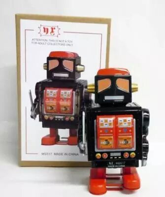Robot - Robot Marcheur M�canique en T�le - Mechanical Robot Noir (N.R.)