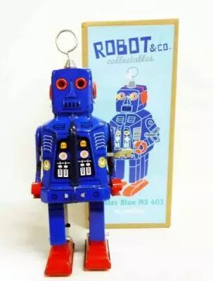 Robot - Robot Marcheur M�canique en T�le - Mister Blue MS 403 (ImageGifts)