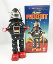 Robot - Robot Marcheur Mécanique en Tôle - Planet Robot (étincelant) noir Ha Ha Toy MS430N