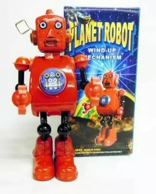 Robot - Robot Marcheur M�canique en T�le - Planet Robot (rouge)