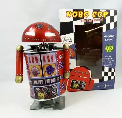 Robot - Robot Marcheur M�canique en T�le - Robo Cop (Tin Treasures)