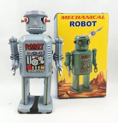 Robot - Robot Marcheur M�canique en T�le - Robot \ Fish-Eyes\  (Q.S.H.) MS416
