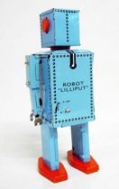 Robot - Robot Marcheur Mécanique en Tôle - Robot Lilliput (Q.S.H.) bleu
