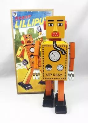 Robot - Robot Marcheur M�canique en T�le - Robot Lilliput (Q.S.H.)