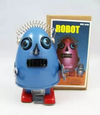 Robot - Robot Bleu Marcheur - Robot néo vintage - Schylling