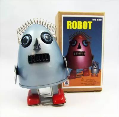 Robot - Robot Robby Marcheur Mécanique En Tôle - Planet Robot Etincelant Ha Ha Toy P Image 350921 Grande Robot - Robot Robby Marcheur Mécanique En Tôle - Planet Robot Etincelant Ha Ha Toy P Image 350921 Grande