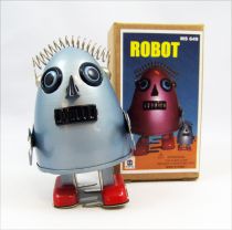 Robot - Robot Marcheur Mécanique en Tôle - Robot Oeuf Gris (Ha Ha Toy)
