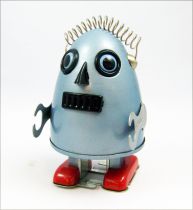 Robot - Robot Marcheur Mécanique en Tôle - Robot Oeuf Gris (Ha Ha Toy)