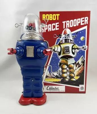 Robot - Robot Marcheur M�canique en T�le - Robot Space Trooper \'\'Robby\'\' (Ha Ha Toy)