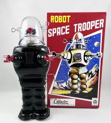 Robot - Robot Marcheur M�canique en T�le - Robot Space Trooper \'\'Robby\'\' (Ha Ha Toy)