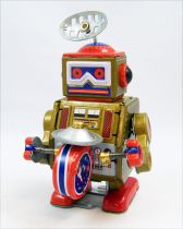 Robot - Robot Marcheur Mécanique en Tôle - Robot Tambourin (N.R.)
