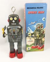 Robot - Robot Marcheur Mécanique en Tôle - Space Man \ Antenne\  (Ha Ha Toy) MS438