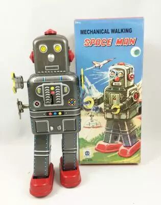 Robot - Robot Marcheur M�canique en T�le - Space Man (Ha Ha Toy) MS439