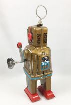 Robot - Robot Marcheur Mécanique en Tôle - Space Robot (étincelant) doré MS403