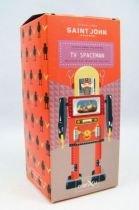 Robot - Robot Marcheur Mécanique en Tôle - TV Spaceman (St.John Tin Toy) 04