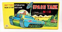 Robot - Space Tank M-18 (Battery Operated Tin Toy) - Masudaya (Japon)