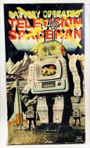 Robot - Television Spaceman Mécanique à Piles en Tôle - Alps 1965 (Japon)