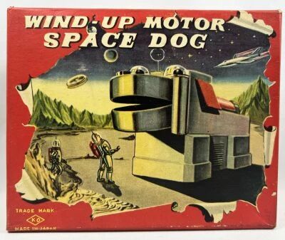 Robot - Wind-Up Motor Space Dog (Jouet M�canique en T�le) -  Yoshiya 1957 (Japon)