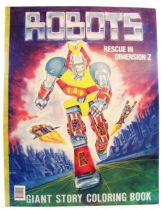 Robots - Giant Story Coloring Book - Rescue in Dimension Z (Stoneway Ltd 1984)