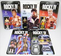 Rocky IV - Set de 5 action figures ReAction : Rocky, Drago, Apollo, Sico, Winter Rocky - Super7