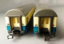 Roco 02271A Ech N Db 2 Voitures Grande Longueur Bpmz 2&deg; Classe Am&eacute;nag&eacute;e Bleu & Cr&egrave;me Neuve Boite