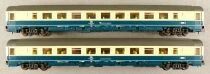 Roco 02271A N Scale Db 2 x Large Size Car Bpmz 2nd Class Blue & Cream Mint in Box