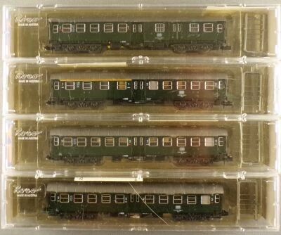 Roco 2253 2254 2 x 2255 N Scale Db 4 x Coach Express Train Area III Mint in Box