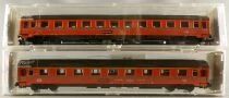 Roco 2262A 2262B N Scale Sbb Cff Ffs 2 x Eurofima Coach 1st & 2nd Class Orange Mint in Box