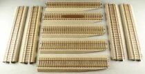 Roco 42510 Ho 9 x Straight Tracks G1 230 mm Code 8\  Roco Line Cut Ballasted Roadbed 