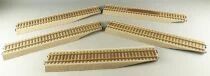 Roco 42510 Ho 9 x Straight Tracks G1 230 mm Code 8\  Roco Line Cut Ballasted Roadbed 