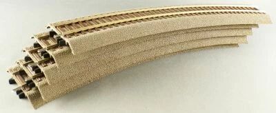 Roco 42555 Ho 5 x Curved Tracks R5 542,8 mm 30� Roco Line Ballasted Roadbed Mint no Box