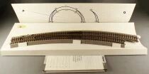 Roco 42569 Ho Hand Control Curved Turnout Right BWR 9/10 Roco Line Ballasted Roadbed 826,4 mm R9 30&deg; Mint in Box