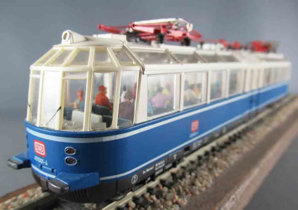 Roco 43527 Ho Db Autorail Panoramique Electrique Br 491 Bleu & Blanc sans Boite