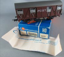 Roco 4373 Ho Ns Covered Post Wagon Gs 2 Axles Brown Boxed