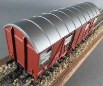 Roco 4375B Ho Sncf Uic Covered Wagon Goods Van 2 Axles Type Gs 120 5 568 2 Near Mint no Box