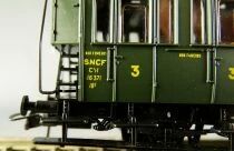 Roco 44225A Ho Sncf Voiture Armistice ex Prussienne 3 essieux Porti&egrave;res Lat&eacute;rales Compartiments 3&egrave;me Classe C6tf 16371 Neuve Boi