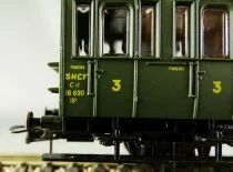 Roco 44237A Ho Sncf  Armistice Ex Prussian Coach 3 Axles 3rd Class C6tf 16690 Mint in Box