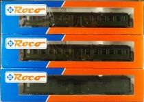 Roco 45036 Ho Sncf 3 x Bruhat Coach 2nd Class Bmyfi 7.5775 Green Livery Boxed