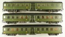Roco 45036 Ho Sncf 3 x Bruhat Coach 2nd Class Bmyfi 7.5775 Green Livery Boxed