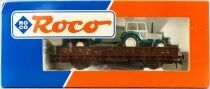 Roco 47167 Ho &Ouml;bb Wagon Plat Bord Bas 2 Essieux avec Tracteur Agricole & Remorque Citerne Circus Neuf Boite