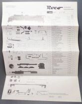 Roco 62304 Ho Sncf Operating Manuel & Spare Parts Listing for Steam Loco Chapelon 231 E 23 Tender 38 A 50 Calais