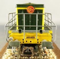 Roco 63435 Ho Sncf Loco Diesel BB 64001 Livr&eacute;e Vert Bande Jaune Digitalis&eacute;e  Eclairage Invers&eacute; en Boite