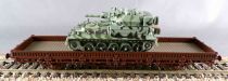 Roco 6743C Ho Sncf Flat Wagon with British Metal Tank no Box